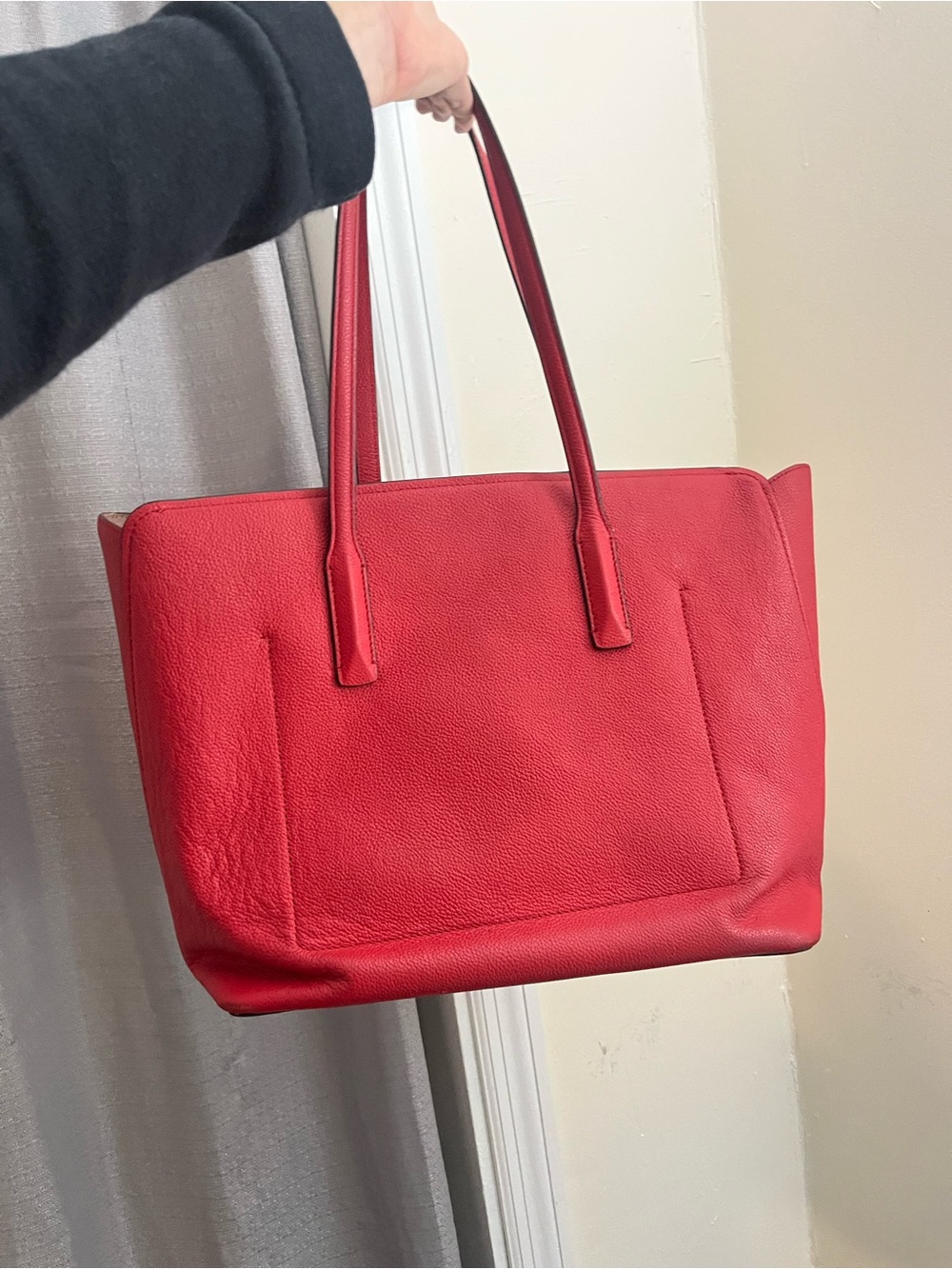 Kate Spade Red Pebbled Leather Tote - Picture 3 of 15